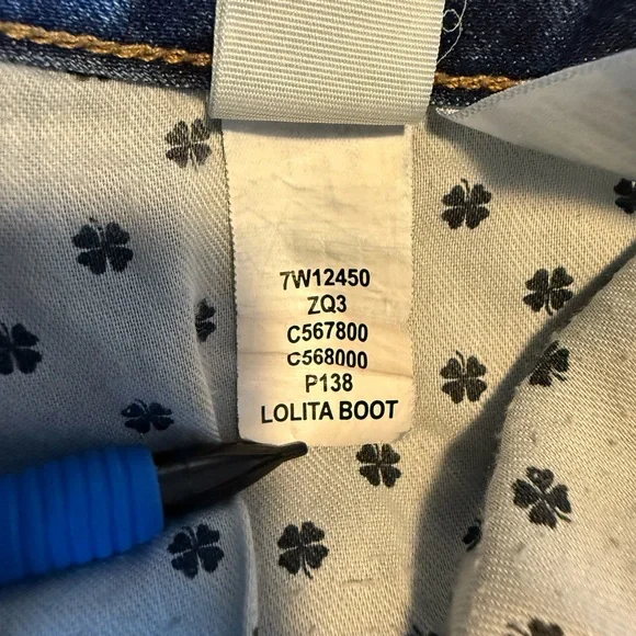Lucky Brand Dark Blue Boot Cut Jeans low rise sz 0/26R 5pkt design, casual - Picture 11 of 16